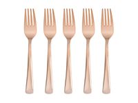 Jednorazowe widelce plastikowe, różowo złote, 10 szt.