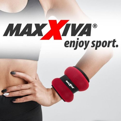 MAXXIVA Mankiety obciążające 2 x 1,5 kg, czerwone na Arena.pl