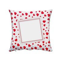 Poszewka z satyny 38 x 38 cm do sublimacji - Little Hearts
