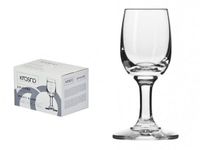 Zestaw KIELISZKÓW do WÓDKI na NÓŻCE LIKIERU Nalewki SZKLANE Krosno 6x35 ml