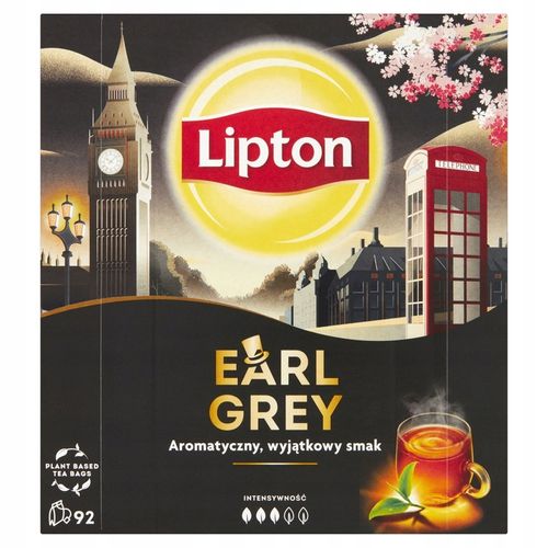Zestaw Lipton herbata czarna ekspresowa EARL GREY, LEMON 2x92 torebki 322g na Arena.pl