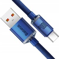 2 x Kabel 1.2m Baseus Crystal USB USB-C 100W 5A pasuje do Huawei Samsung 12