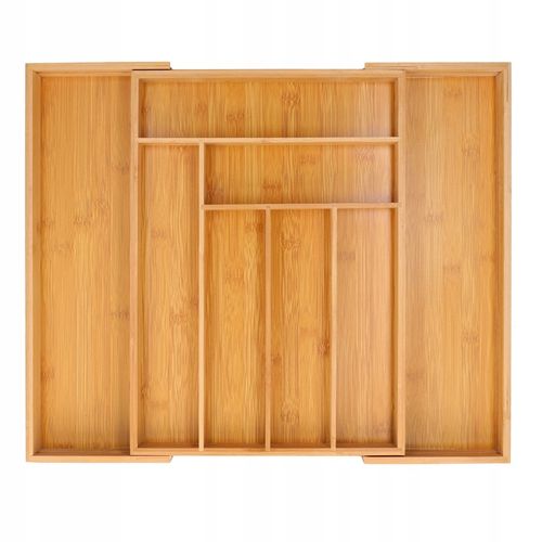 WKŁAD DO SZUFLADY na sztućce bambusowy rozsuwany regulowany organizer 52x43 na Arena.pl