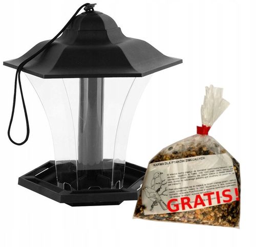 KARMNIK DLA PTAKÓW WISZĄCY NA KARMĘ ZIARNO 1,1L na Arena.pl