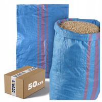 WORKI POLIPROPYLENOWE 50X80 WOREK 25 KG WĘGIEL GRUZ ZBOŻE 50 SZT NIEBIESKI