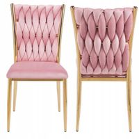 krzesło k37-fx (g) velvet różowe