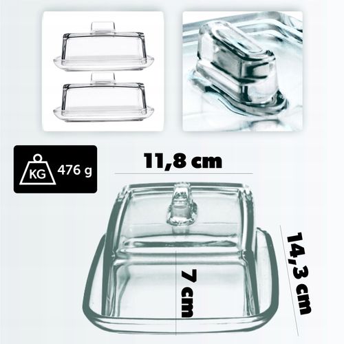 KADAX 2x Maselniczka Maselnica Z Pokrywką Szklana na Arena.pl