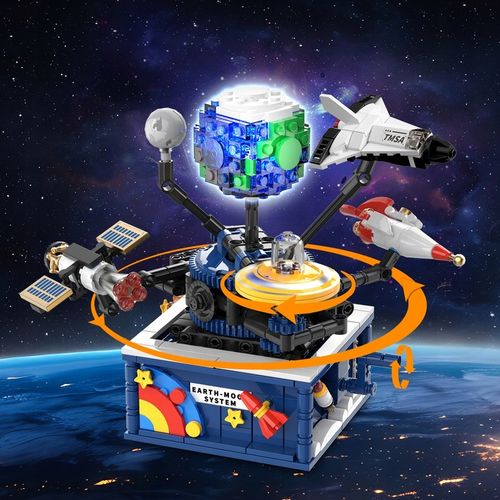 KLOCKI UKŁAD ZIEMIA PLANETA RUCHOMY KOSMOS RAKIETY SAMOLOT LED 554szt 6w1 na Arena.pl