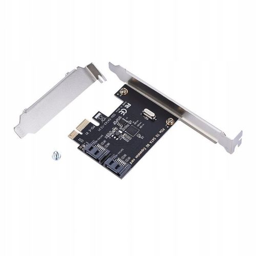 Karta adapter do komputera PCI PCIe 1X na 2x SATA 3.0 Serial ATA 2-portowa na Arena.pl