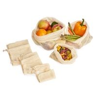 woreczki bawełniane  no waste 6 szt. różne rozmiary