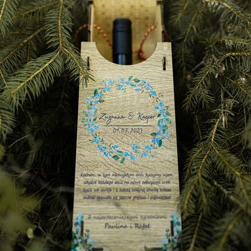 Pudełko na Wino z Nadrukiem Prezent Ślub Wesele na Arena.pl