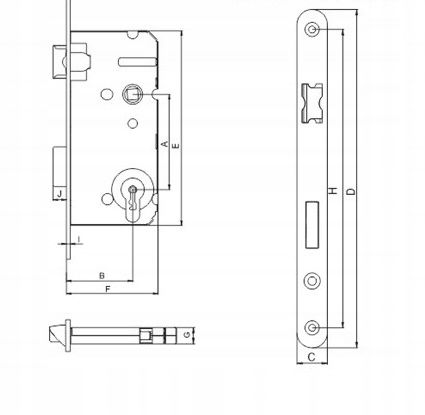 LOB Zamek wpuszczany YETI 72/55 łazienkowy WC LEWY na Arena.pl