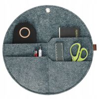 Organizer ścienny filcowy Bertoni Kółko XL średnica 45 cm szary 4 kieszenie