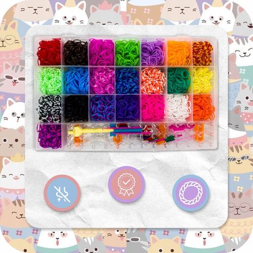 GUMKI DO ROBIENIA BRANSOLETEK DUŻY ZESTAW 6600+ ELEMENTÓW XXL PREZENT na Arena.pl