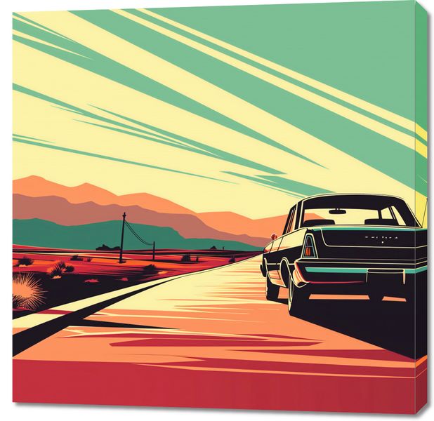 Obraz 90x90cm Droga przez Pustynię zdjęcie 1