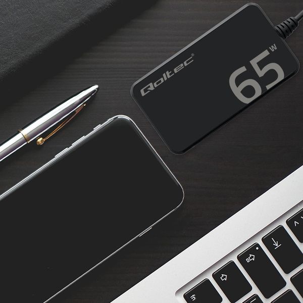 Qoltec Ładowarka GaN 65W USB-C PD do Laptopa MacBook zdjęcie 8