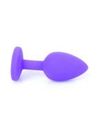 biżuteria analna silikonowa mylove toys fioletowa z diamencikiem mała