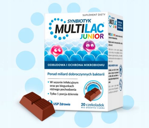 MULTILAC JUNIOR probiotyk dla dzieci czekoladki x2 zdjęcie 3