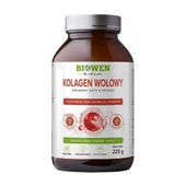 Biowen Kolagen wołowy typu I, II, III proszek 225 g Skóra Stawy Kości