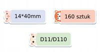 NIIMBOT Etykiety Rolka ZWIERZAKI2 14*40mm 160szt