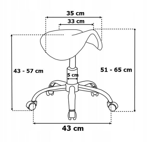 STOŁEK KOSMETYCZNY TABORET FRYZJERSKI NA KÓŁKACH REGULOWANY OBROTOWY na Arena.pl
