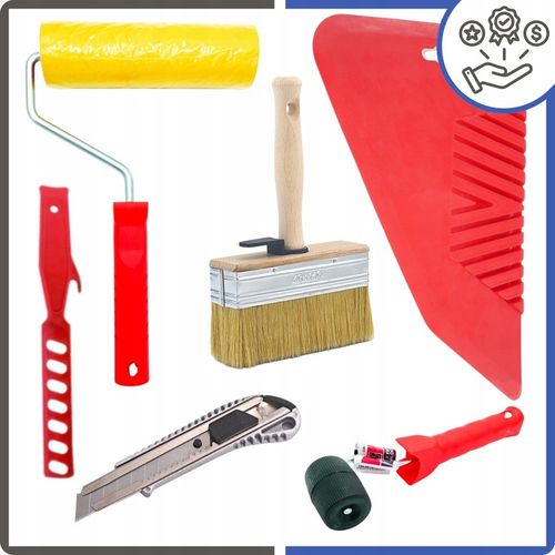 Zestaw Do Tapetowania Komplet Narzędzi Do Położenia Tapety 6 ELEMENTÓW na Arena.pl