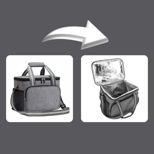 Torba Termiczna Śniadaniowa Duża Na Śniadanie Jedzenie Napoje Lunch zdjęcie 9