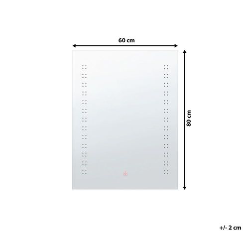 Lustro Ścienne Led 60 X 80 Cm Srebrne Laita na Arena.pl