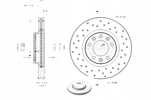 TARCZA HAM PRZOD 283X26 V XTRA BREMBO na Arena.pl