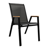 Metalowe krzesło ogrodowe Pola KD czarne na taras balkon