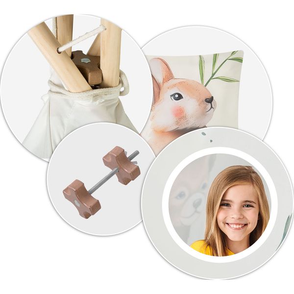 Namiot tipi dla dzieci Nukido - beżowe zdjęcie 10