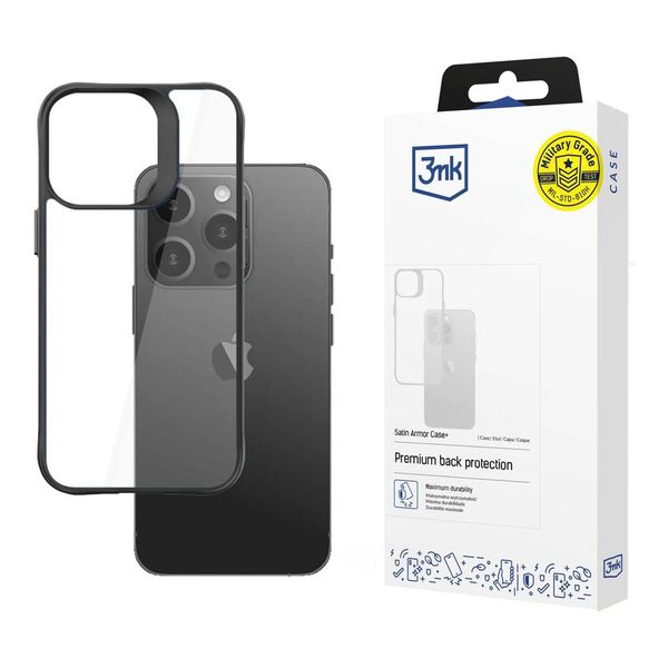 Satynowe etui na Apple iPhone 15 Pro Max - 3mk Satin Armor Case+ zdjęcie 1