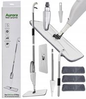 DŁUGI MOP PŁASKI DO MYCIA PODŁOGI ZE SPRYSKIWACZEM + 3x WKŁAD Z MIKROFIBRY