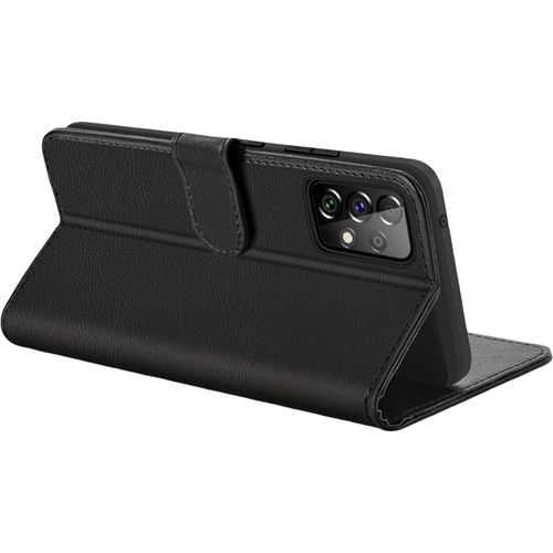 Etui Skórzane Portfel z Klapką do Samsung Galaxy A72 Czarny Futerał na Arena.pl