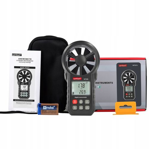 ANEMOMETR WIATROMIERZ POMIAR PRĘDKOŚCI POWIETRZA MIERNIK WIATRU TEMPERATURY na Arena.pl