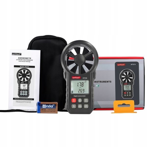 ANEMOMETR WIATROMIERZ POMIAR PRĘDKOŚCI POWIETRZA MIERNIK WIATRU TEMPERATURY zdjęcie 10