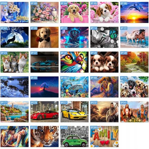 HAFT DIAMENTOWY DIAMOND PAINTING MOZAIKA DIAMENTOWA ZESTAW 5D + AKCESORIA na Arena.pl