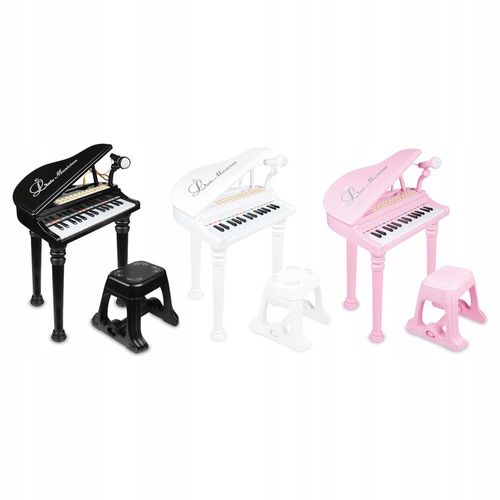 PIANINO ORGANY KEYBOARD DLA DZIECI KRZESEŁKO MIKROFON KARAOKE TRZY KOLORY na Arena.pl