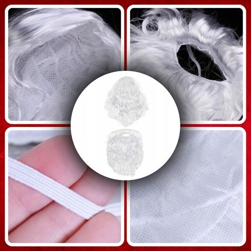 PERUKA I BRODA ZESTAWU ŚWIĘTEGO MIKOŁAJA STRÓJ ŚWIĘTY MIKOŁAJ BOŻ na Arena.pl