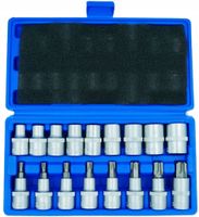 ZESTAW KLUCZY E TORX Z NASADKĄ 1/2" 19el.