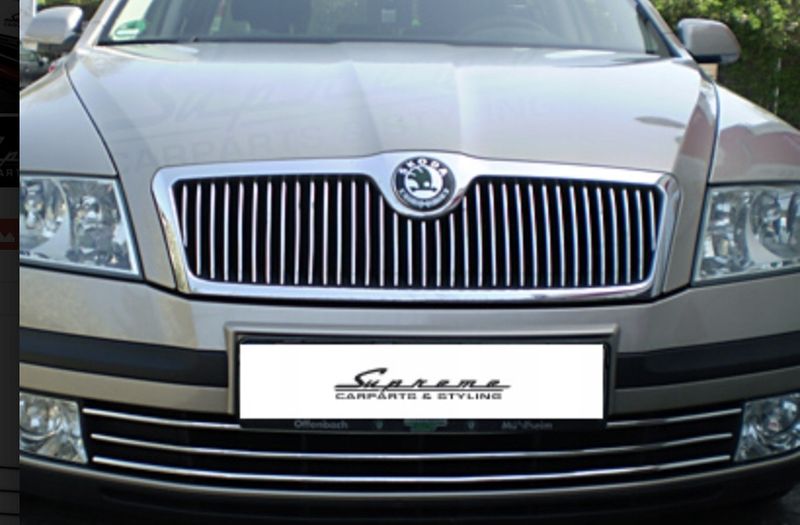 SKODA OCTAVIA - LISTWY CHROM na GRILL ATRAPĘ zdjęcie 7