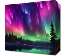 Obraz 30x30cm Zorza Nad Lasem