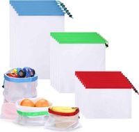 Siatkowe Torby do Organizacji na Produkty 20 sztuk Różne Rozmiary