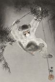 Plakat 30x45cm Monkey, Koson Japoński Vintage do Salonu