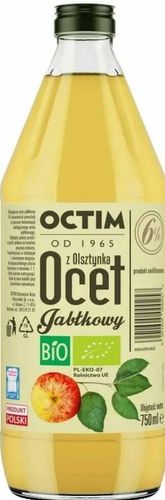 3 x Polski Ocet Jabłkowy 6% Niefiltrowany Niepasteryzowany Bio 750 ml - Oc na Arena.pl