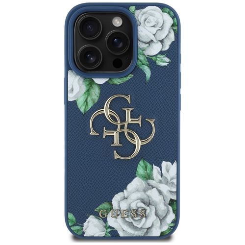 etui guess grained roses big 4g logo do  iphone 16 pro max niebieski na Arena.pl