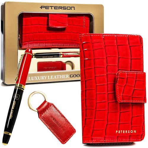 zestaw prezentowy premium z modnym portfelem we wzór skóry krokodyla na Arena.pl