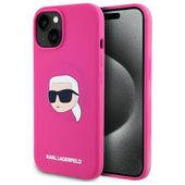 Etui Karl Lagerfeld do iPhone 15, Różowy, MagSafe