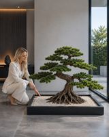 Donica do bonsai prostokątna 100x70x10 - stalowa rama dekoracyjna premium