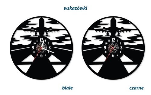 Zegar ścienny z płyty winylowej Samolot 4.7 na Arena.pl